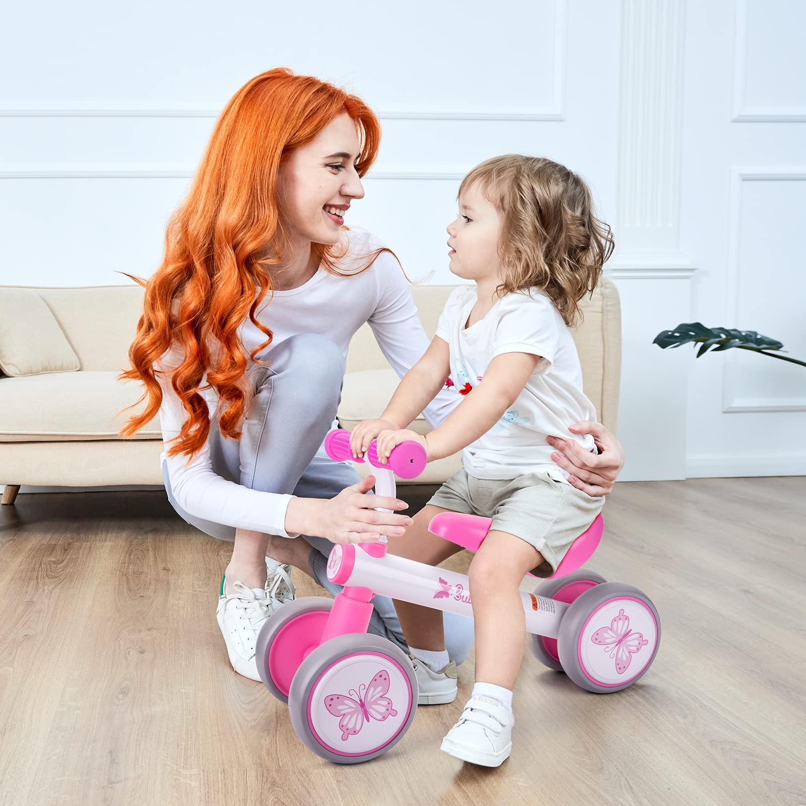 B' Flow ピンク Amazon.com: Baby Balance Bike 1 Year Old, Toddler Bike for